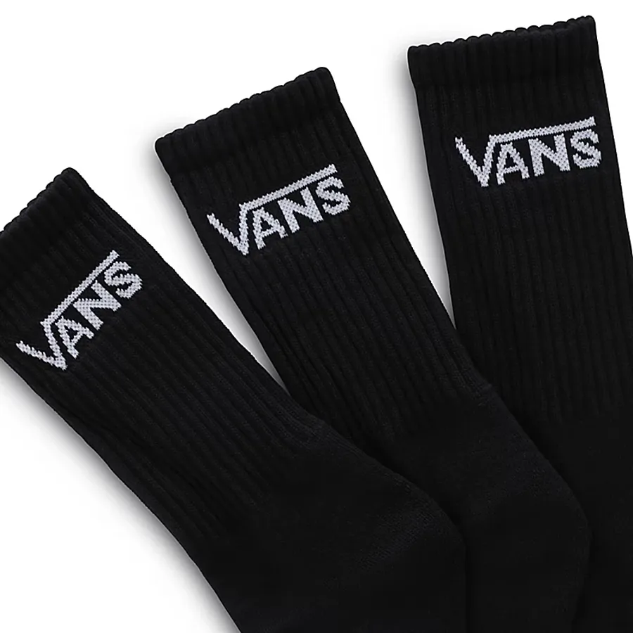 Imagen 1 de 2 de Medias Vans Classic Crew Tripack-NEGRO