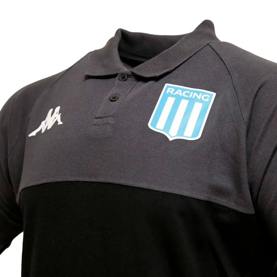 Imagen 5 de 6 de Remera Kappa Polo De Salida Racing 23-NEGRO