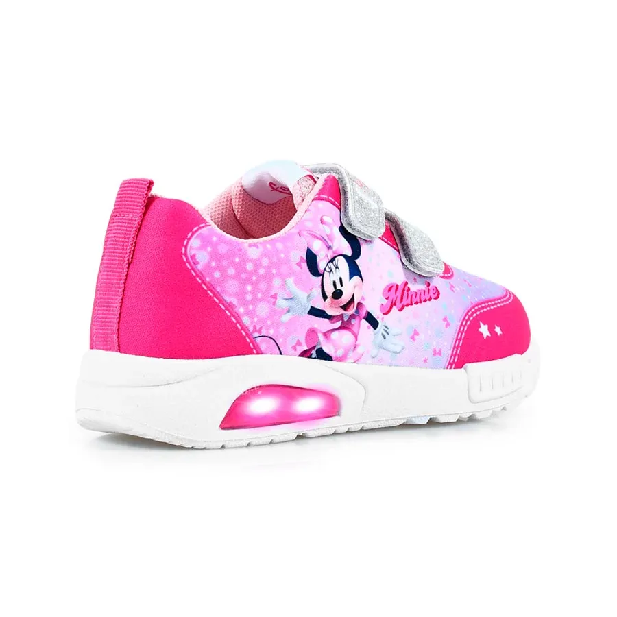 Imagen 2 de 4 de Zapatillas Footy Minnie C/Luz-FUCSIA/LILA/PLATA