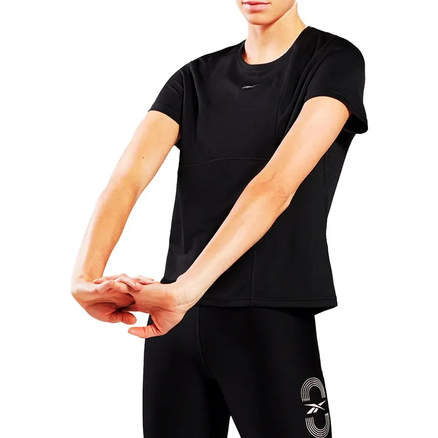 Imagen 3 de 4 de Remera Reebok Running Speedwick-NEGRO