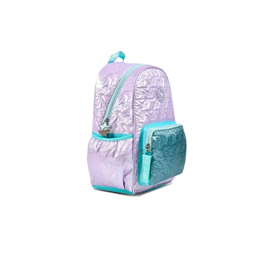 Imagen 1 de 3 de Mochila Footy Puffer 16″-VERDE/LILA