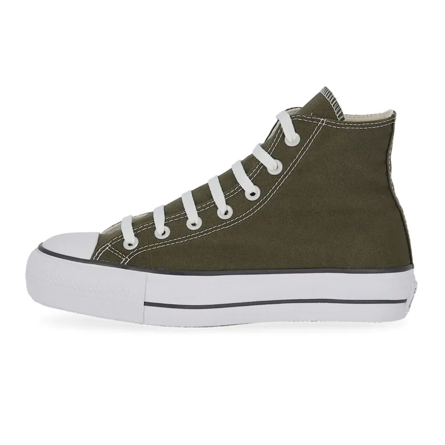 Imagen 1 de 4 de Zapatillas Converse Chuck Taylor All Star Lift Hi-VERDE MILITAR/BLANCO