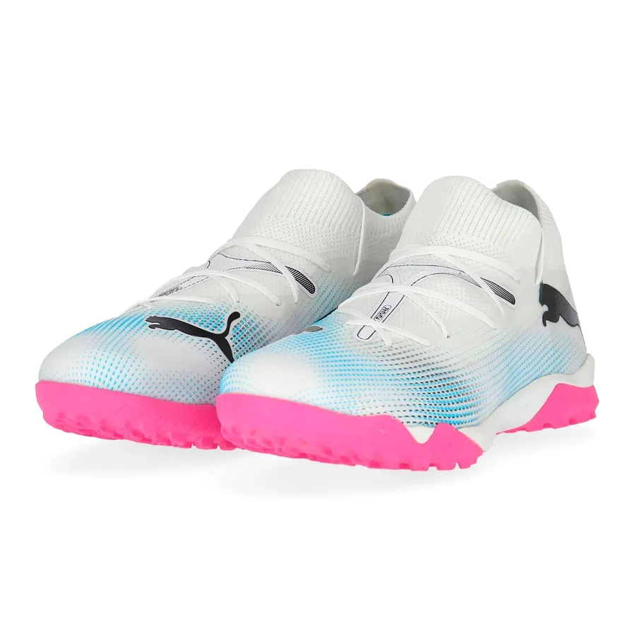 Imagen 3 de 6 de Botines Puma Future 7 Match Tt-BLANCO/CELESTE/ROSA