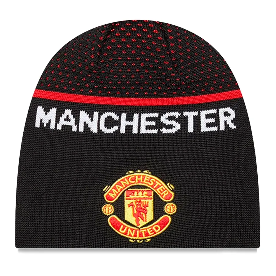 Imagen 0 de 2 de Gorro New Era Manchester United Fc Knit Thin-NEGRO/ROJO