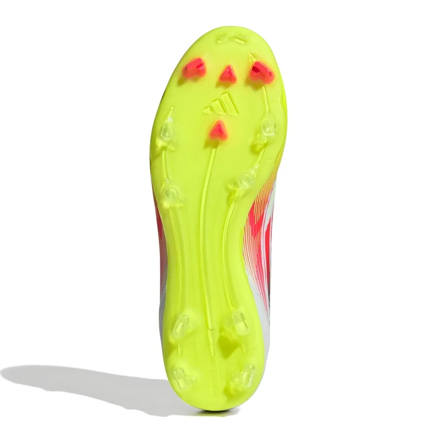 Imagen 4 de 7 de Botines adidas F50 League Fg/Mg Mi-BLANCO/AMARILLO FLUOR/CORAL FLUOR