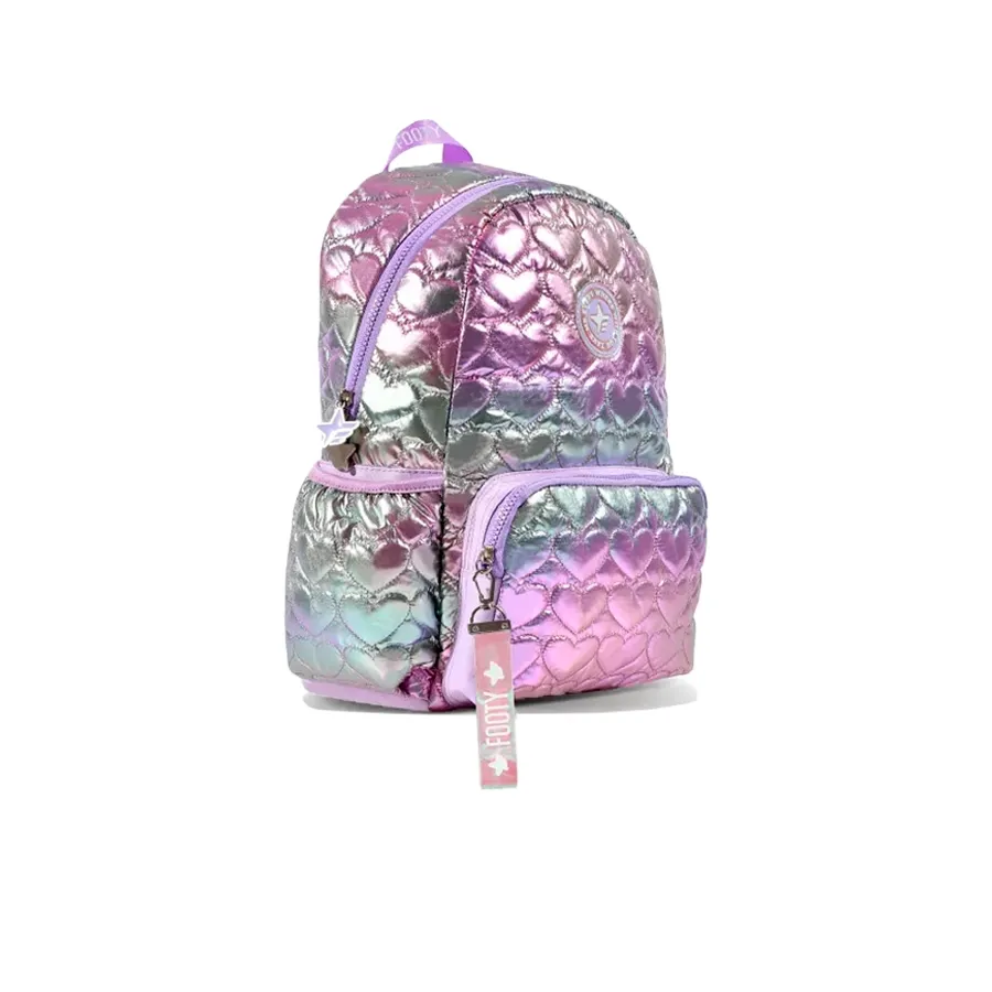 Imagen 1 de 2 de Mochila Footy Puffer Tornasol-LILA/VERDE