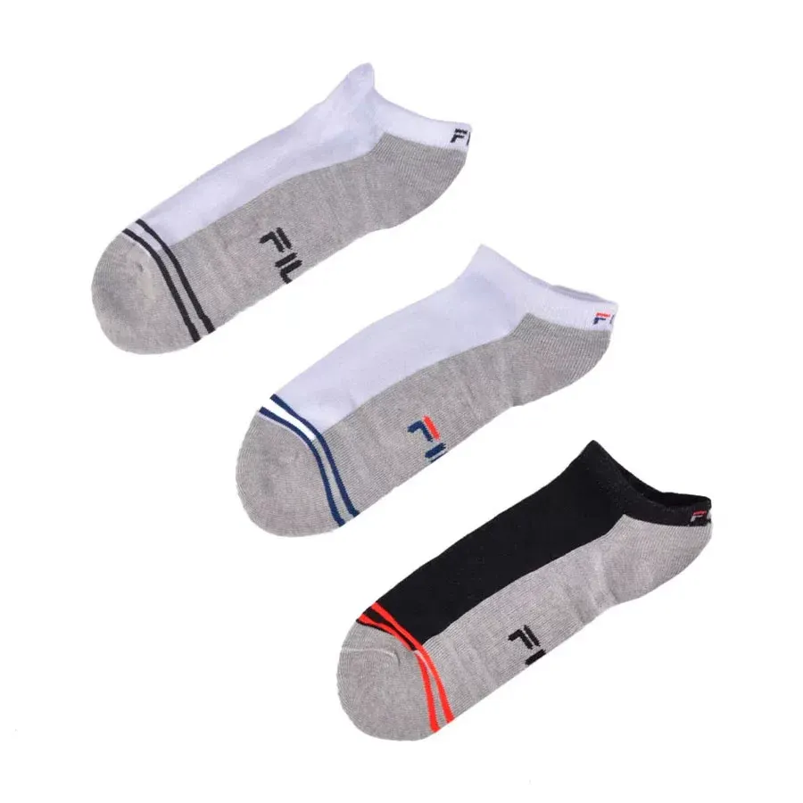 Imagen 0 de 1 de Medias Fila Pack 3 Carbon-BLANCO/GRIS/NEGRO