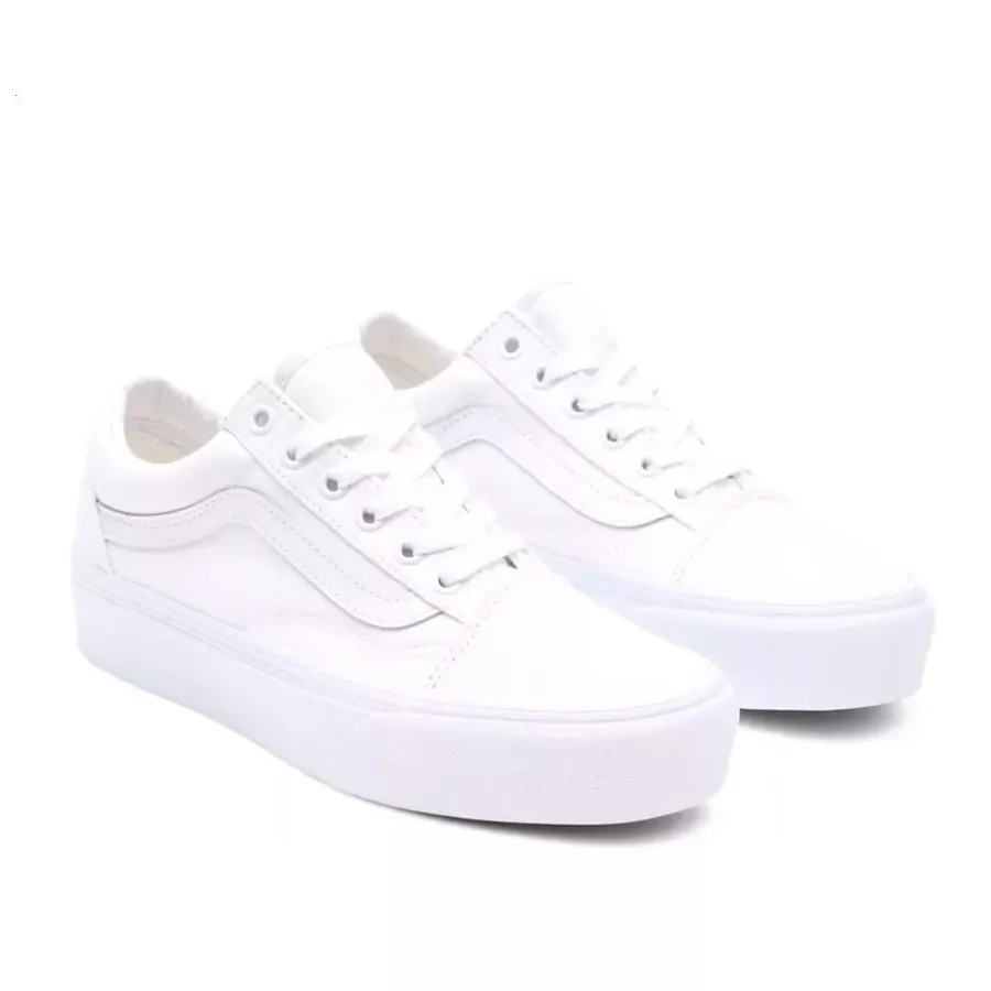 Imagen 3 de 6 de Zapatillas Vans Old Skool Platform-BLANCO
