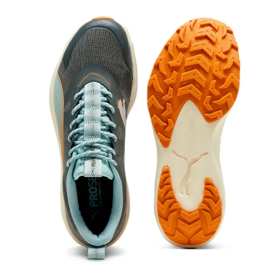 Imagen 3 de 6 de Zapatillas Puma Radeem Profoam Trail-GRAFITO/CELESTE/NARANJA