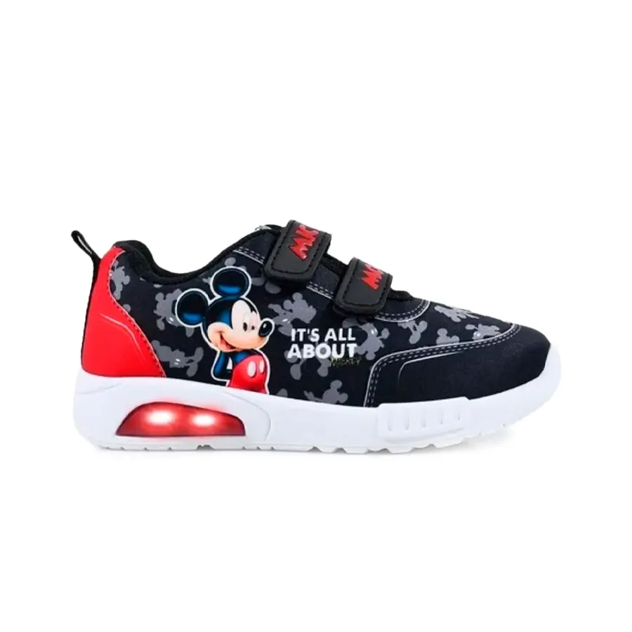 Imagen 0 de 5 de Zapatillas Footy Sublimado C/Luz Mickey-NEGRO/ROJO