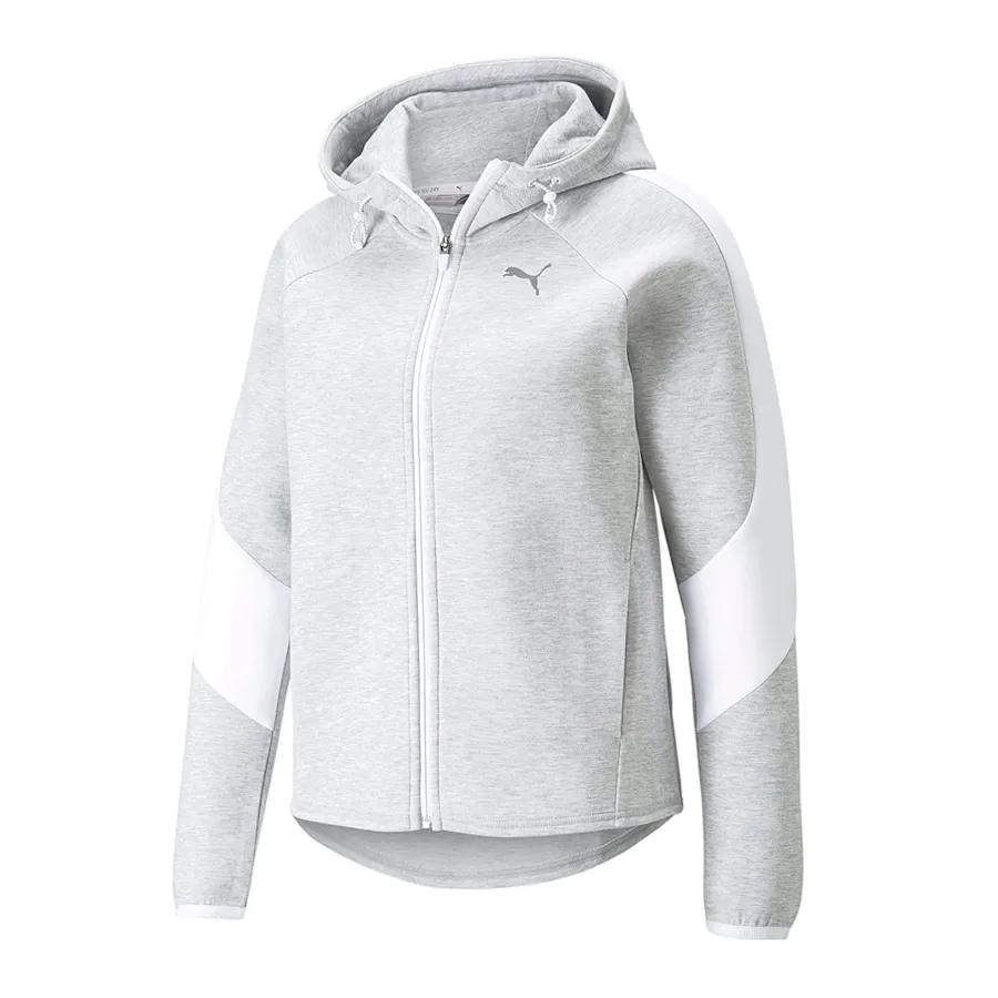 Imagen 3 de 5 de Campera Puma Evostripe Full-Zip-GRIS/BLANCO