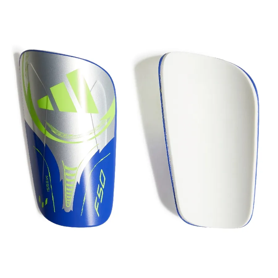 Imagen 0 de 3 de Canilleras adidas Messi Club-PLATA/AZUL/VERDE