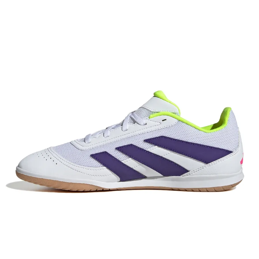 Imagen 2 de 7 de Botines adidas Predator Club In-BLANCO/PURPURA/AMARILLO FLUOR