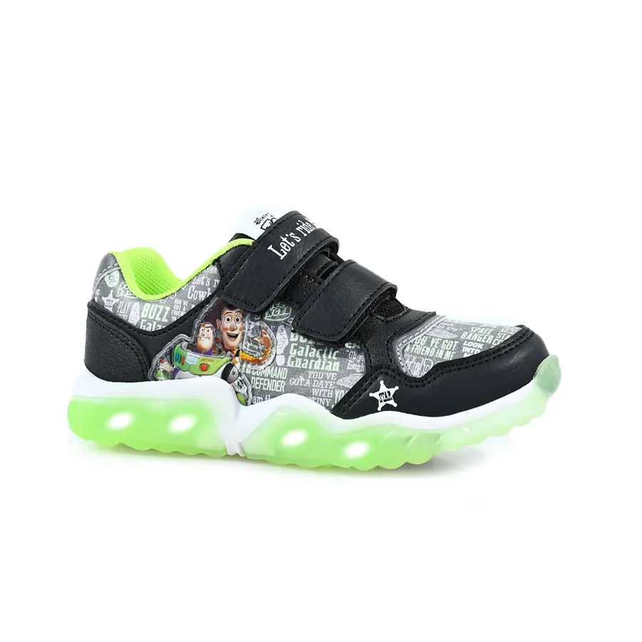 Imagen 3 de 4 de Zapatillas Footy Toy Story Con Luz-NEGRO/GRIS/VERDE FLOUR