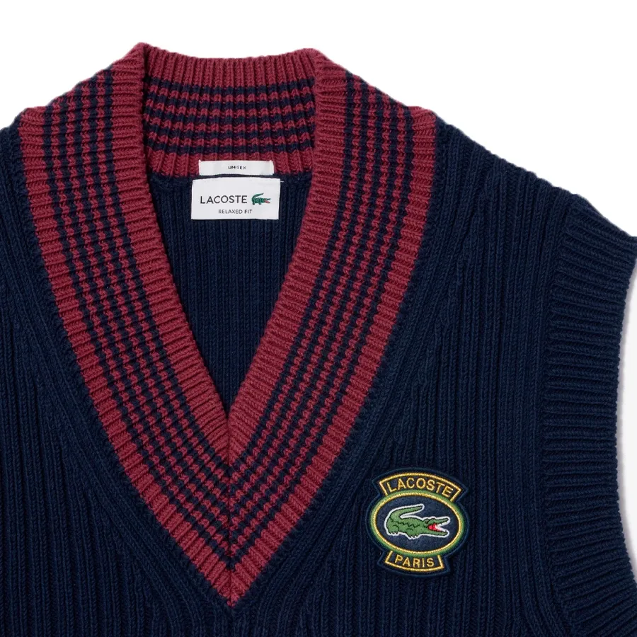 Imagen 3 de 4 de Chaleco Lacoste -MARINO/BORDO/CELESTE