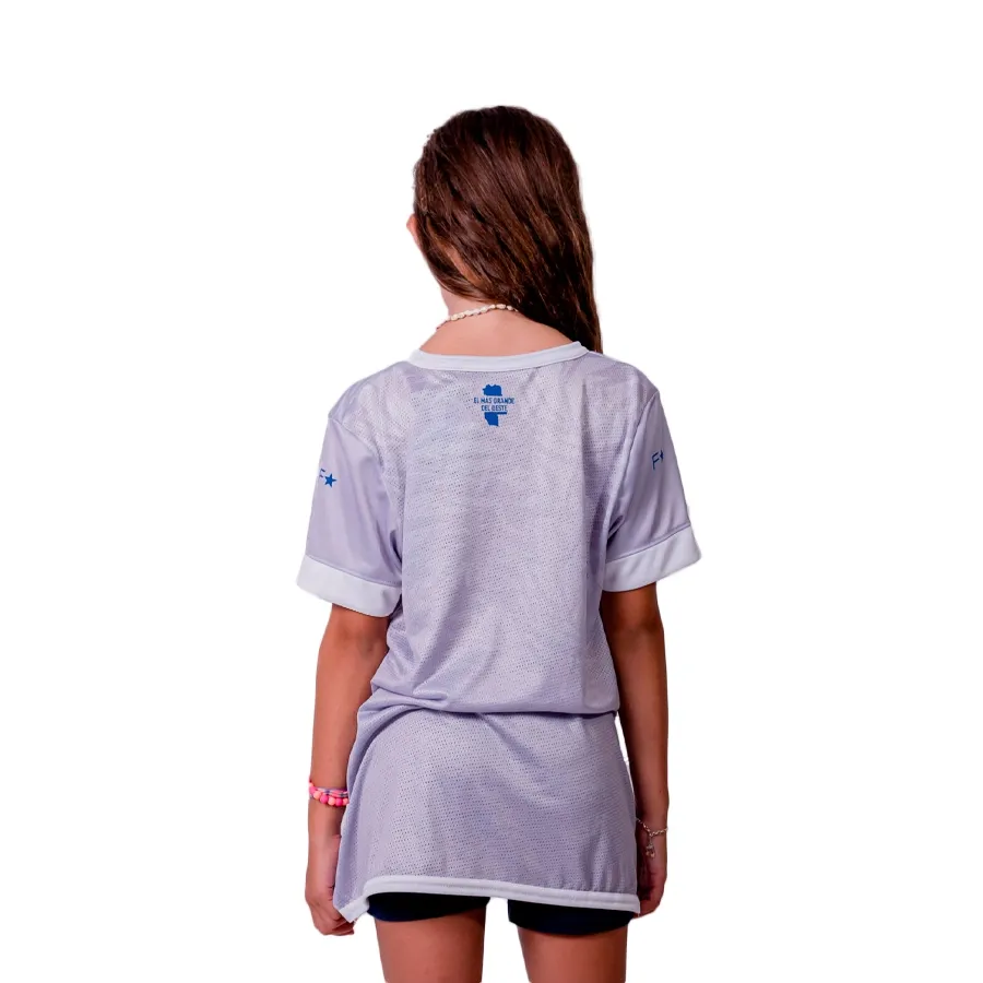 Imagen 1 de 2 de Camiseta Fiume Sport Alternativa Kids 23 Godoy Cruz-GRIS
