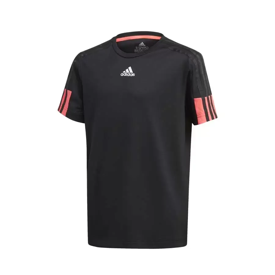Imagen 0 de 5 de Remera adidas Must Haves Aeroready 3 Tiras-NEGRO/ROSA