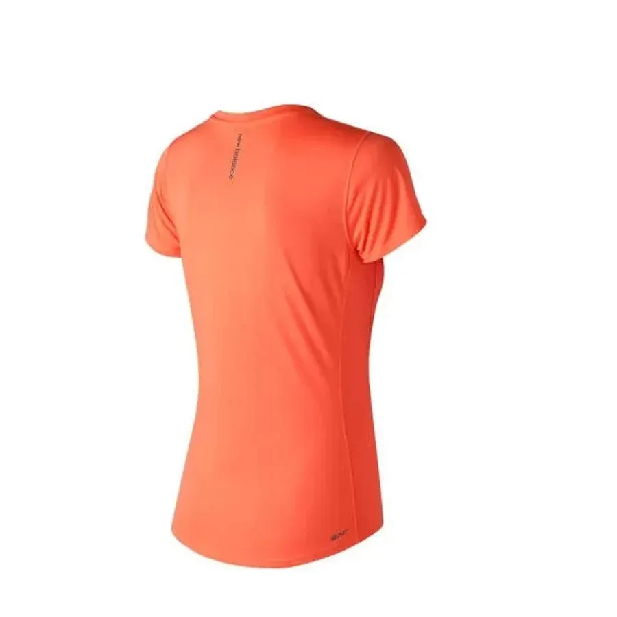Imagen 1 de 2 de Remera New Balance Wt73128 Flm Accelerate Shortsle-NARANJA