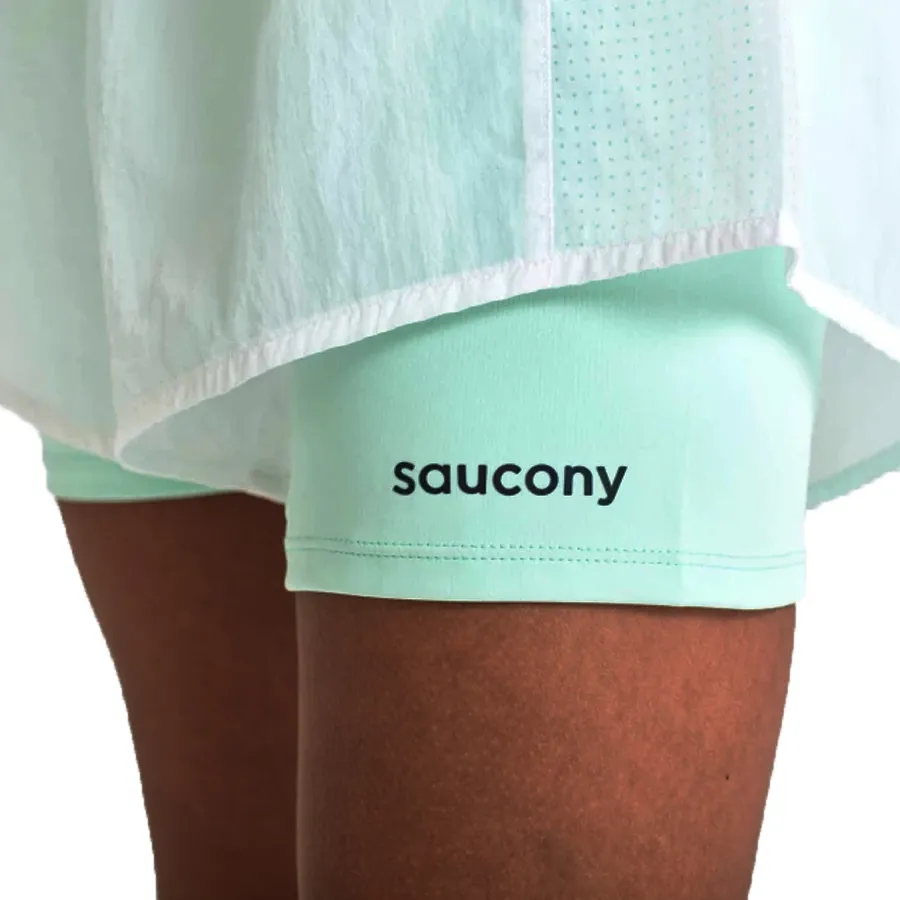 Imagen 5 de 6 de Shorts Saucony Elevate 4"-VERDE AGUA/BLANCO