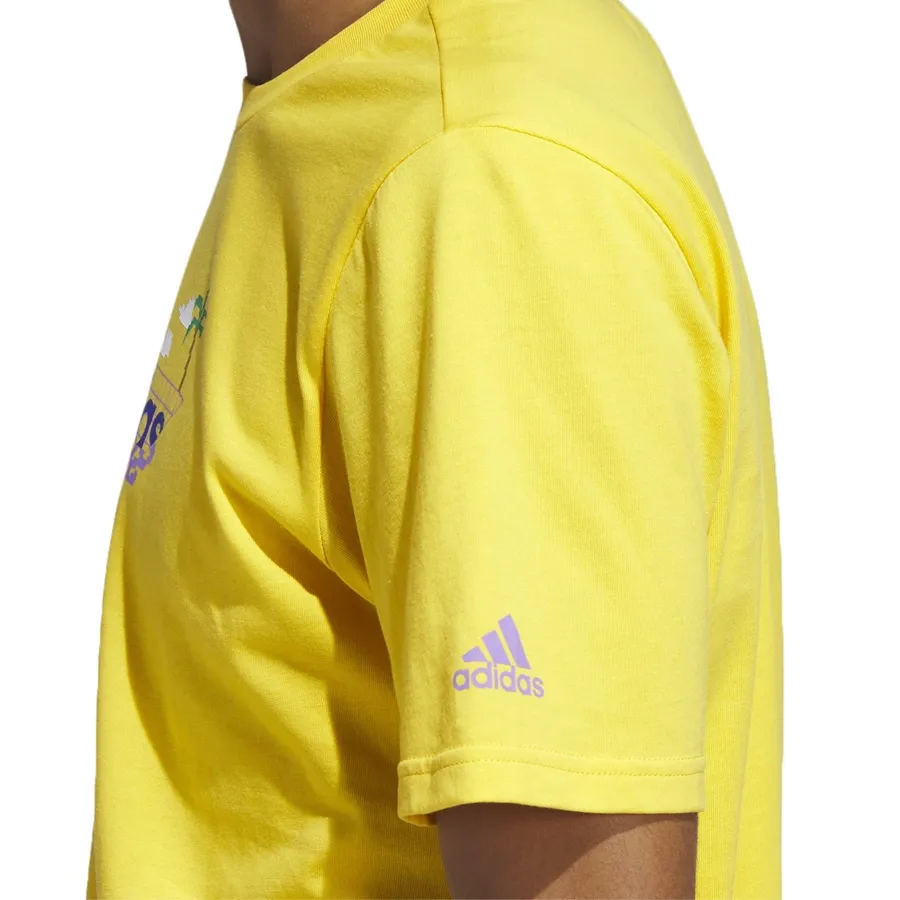 Imagen 4 de 5 de Remera adidas Estampada Linear Beach-bit-AMARILLO