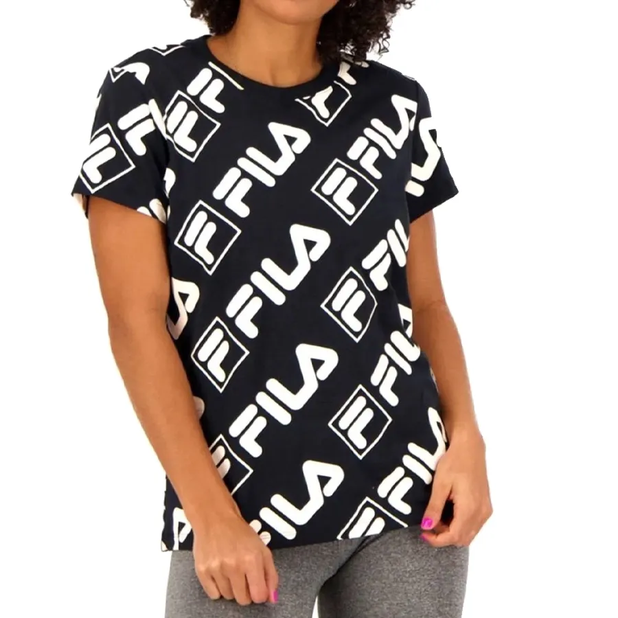 Imagen 1 de 2 de Remera Fila Full Print-NEGRO/BLANCO
