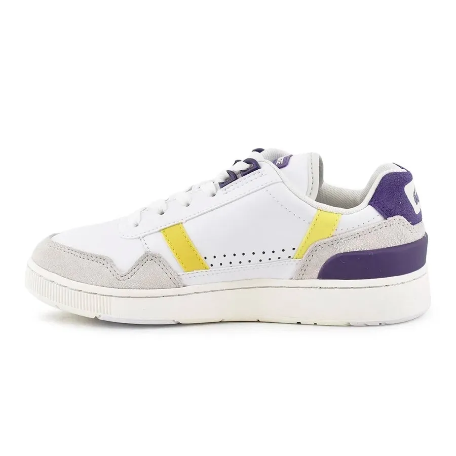 Imagen 1 de 4 de Zapatillas Lacoste T Clip-BLANCO/VIOLETA/AMARILLO