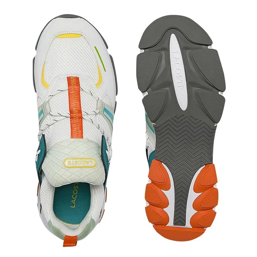Imagen 2 de 4 de Zapatillas Lacoste L003-BLANCO/PETROLEO/NARANJA