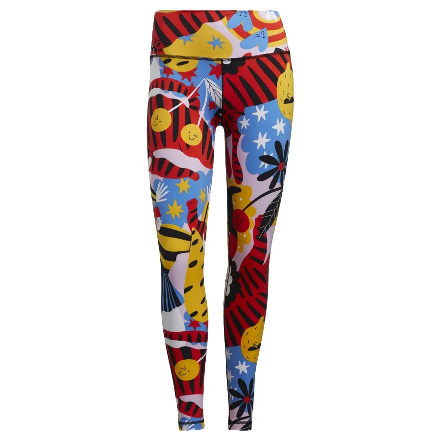 Imagen 4 de 5 de Calza adidas 7/8 Believe this Tiro Alto-BLANCO/MULTICOLOR