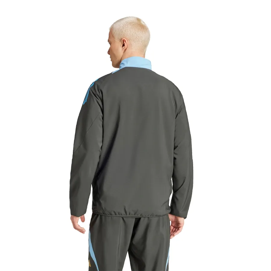 Imagen 3 de 6 de Campera adidas Presentación Argentina 24-GRAFITO/CELESTE