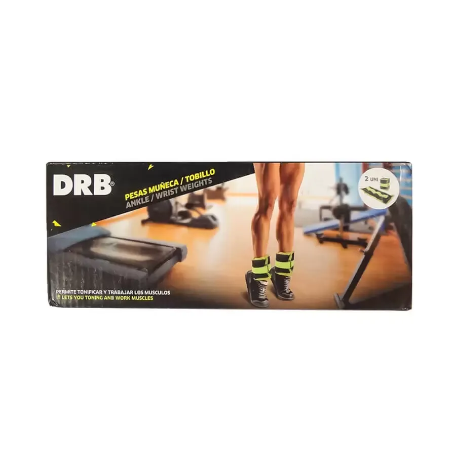 Imagen 0 de 3 de Par Pesas Tob Muñ 500gr Drb DRB-NEGRO/LIMA