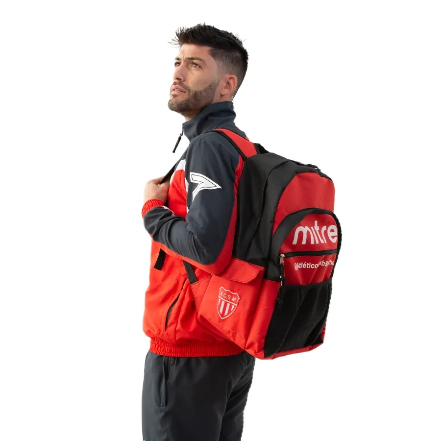 Imagen 1 de 3 de Mochila Mitre Club Atlético San Martin de Mendoza-ROJO/BLANCO