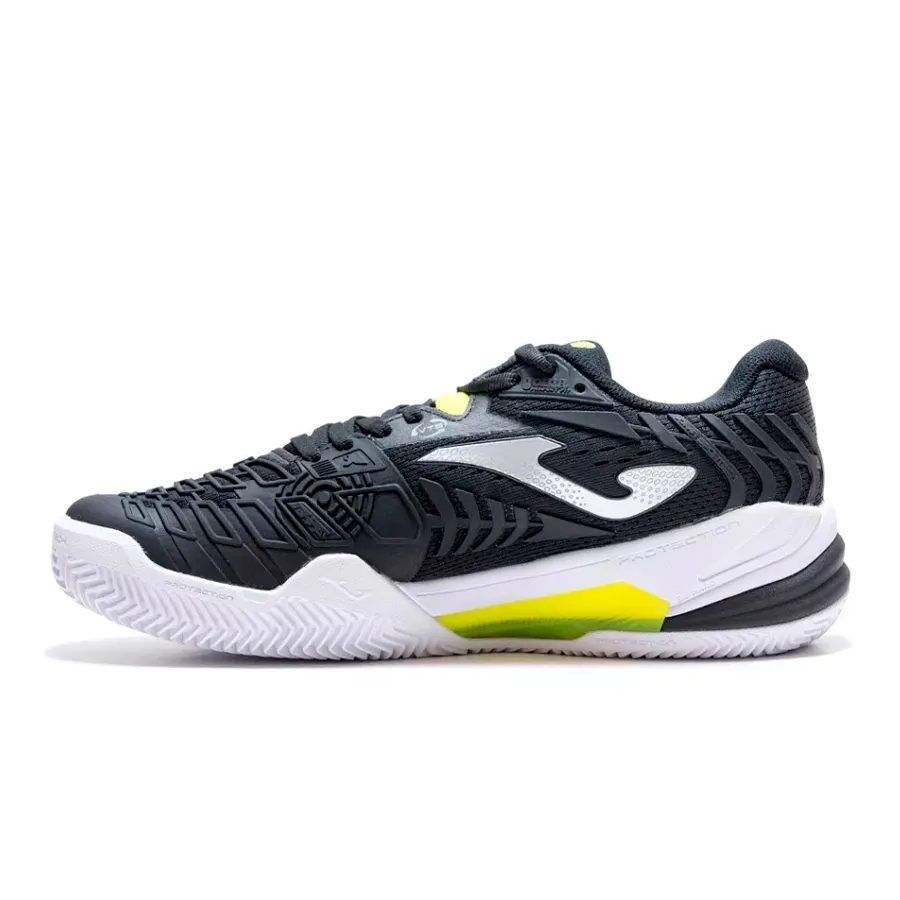 Imagen 1 de 5 de Zapatillas Joma Tenis Roland-NEGRO/PLATA/AMARILLO FLUOR