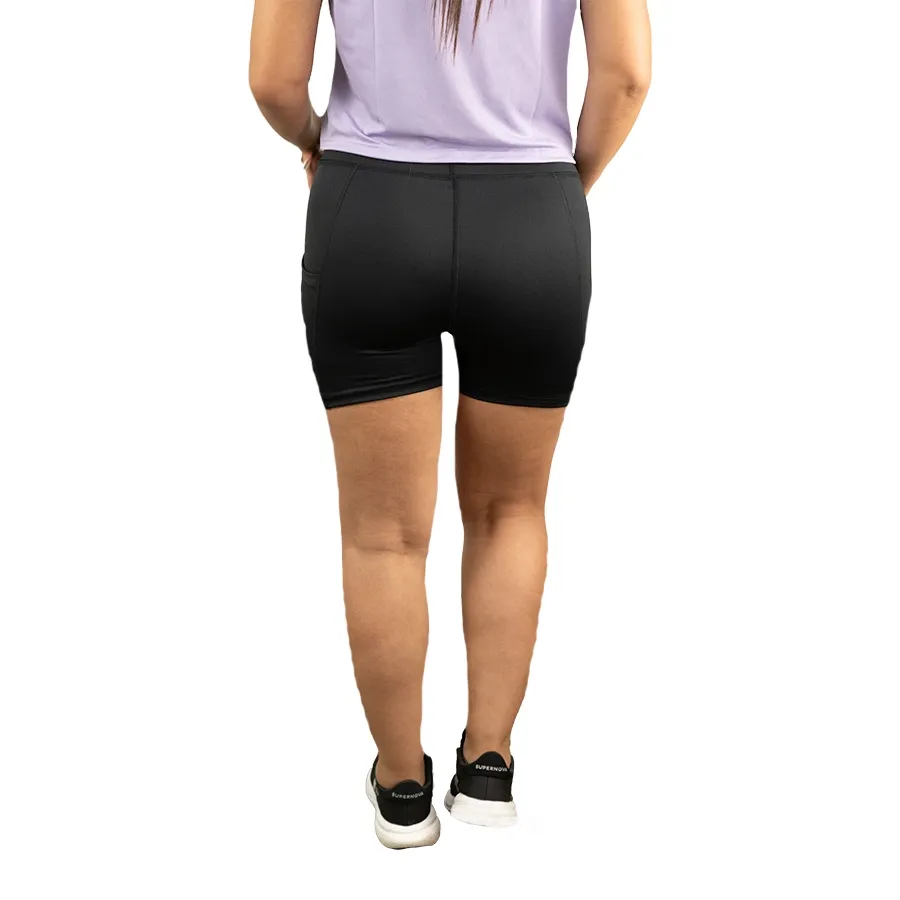 Imagen 3 de 5 de Calza Kamp Lisa Corta-NEGRO