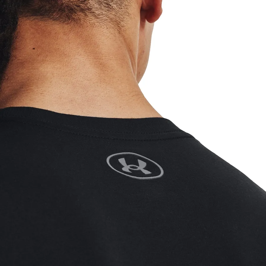 Imagen 3 de 5 de Remera Under Armour Enter At Your Own-NEGRO/LIMA/BLANCO