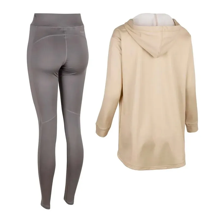 Imagen 1 de 8 de Conjunto Topper Con Calza-BEIGE/GRIS