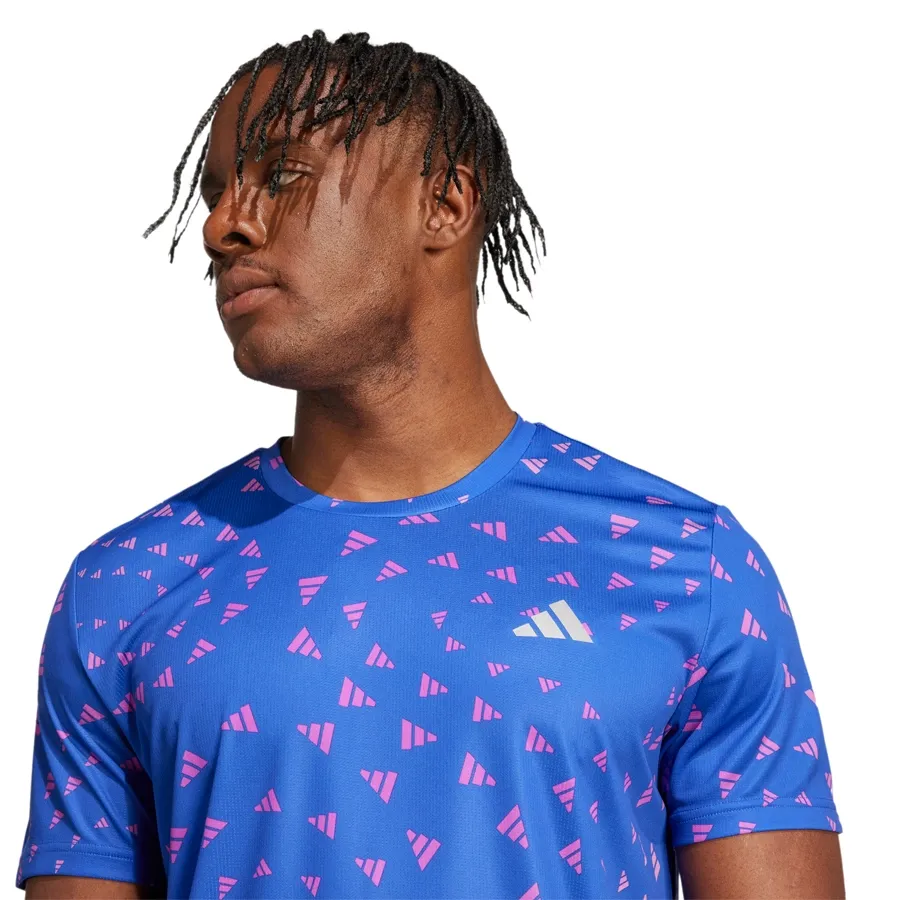 Imagen 3 de 4 de Remera adidas Run It-AZUL FRANCIA/ROSA