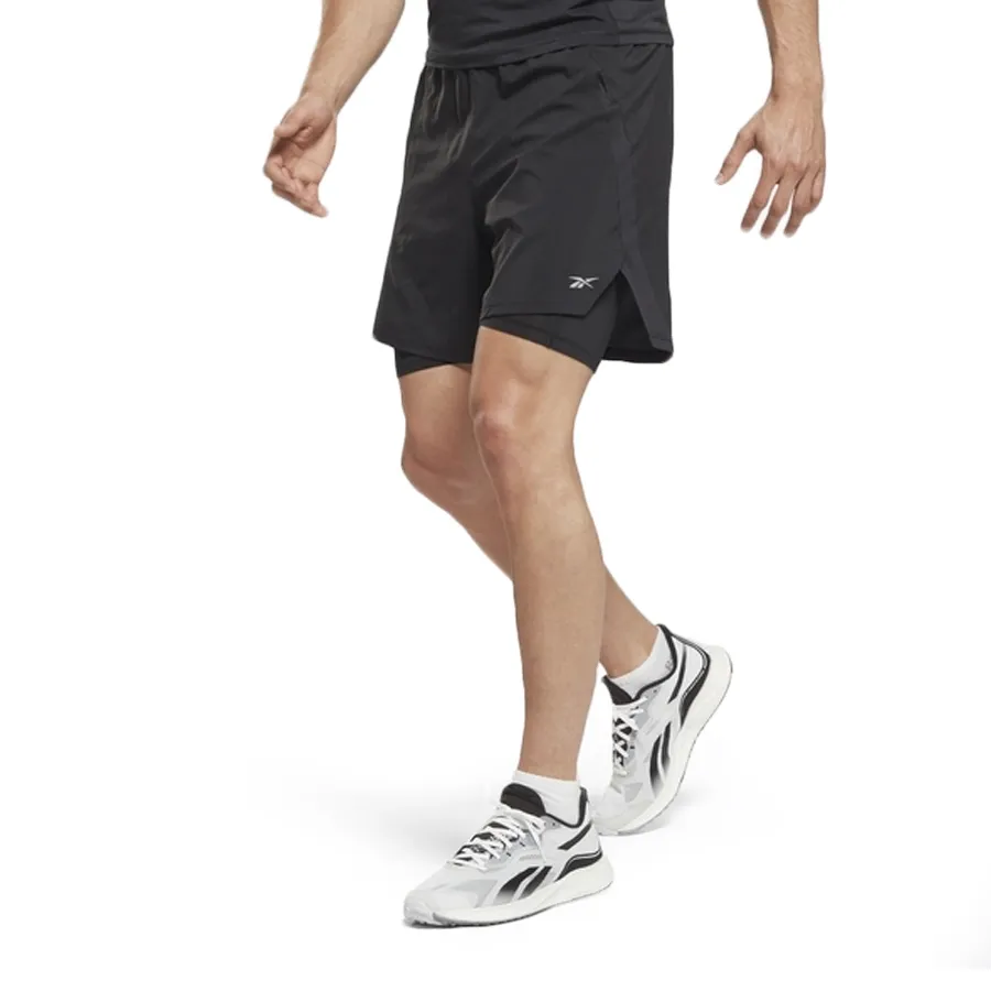 Imagen 0 de 5 de Shorts Reebok Running 2 in 1-NEGRO