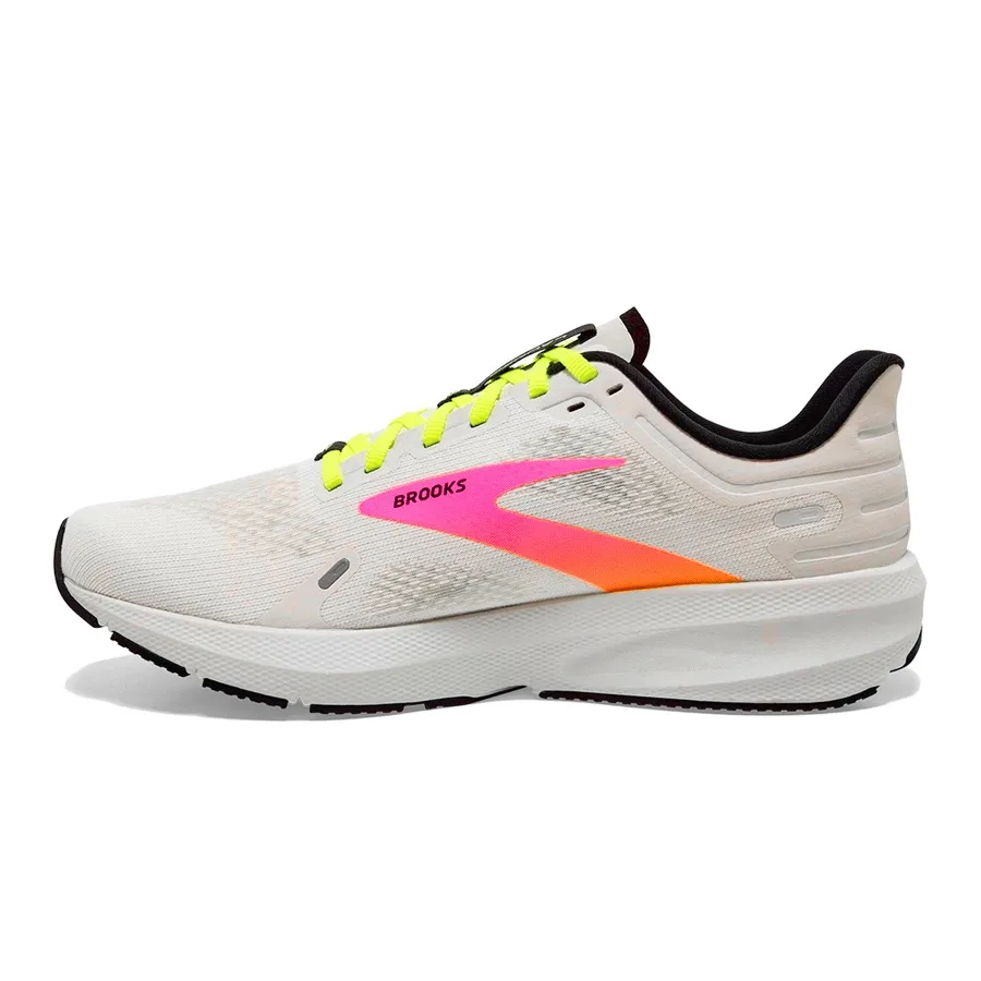 Imagen 2 de 6 de Zapatillas Brooks Launch 9-BLANCO/AMARILLO FLUOR/ROSA