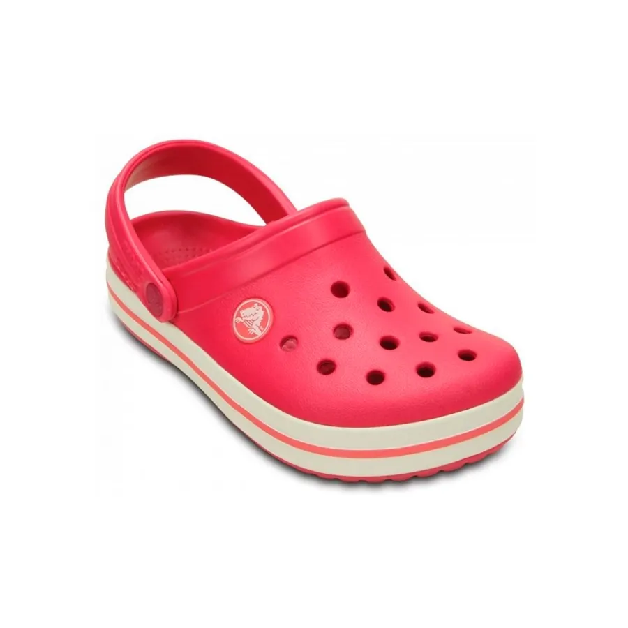 Imagen 1 de 5 de Ojotas Crocs Crocband Kids-FUCSIA/BLANCO