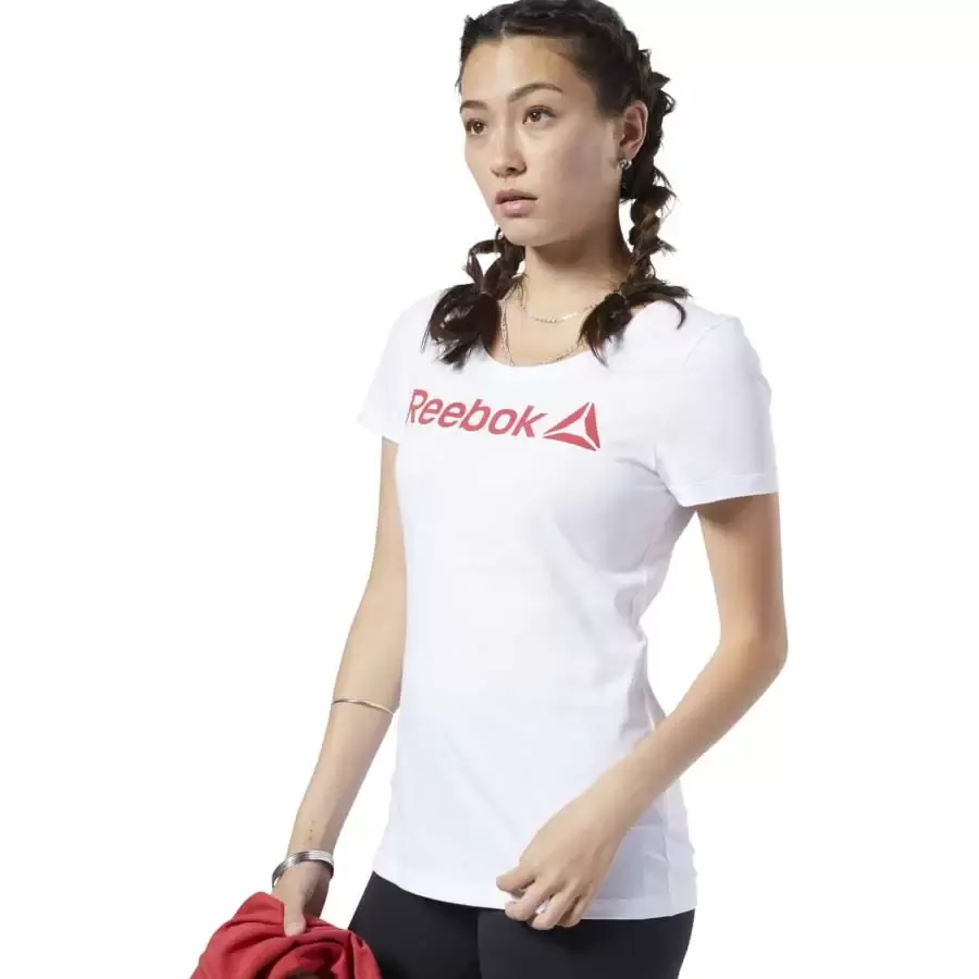Imagen 0 de 3 de Remera Reebok Linear Read Scoop-BLANCO/ROJO