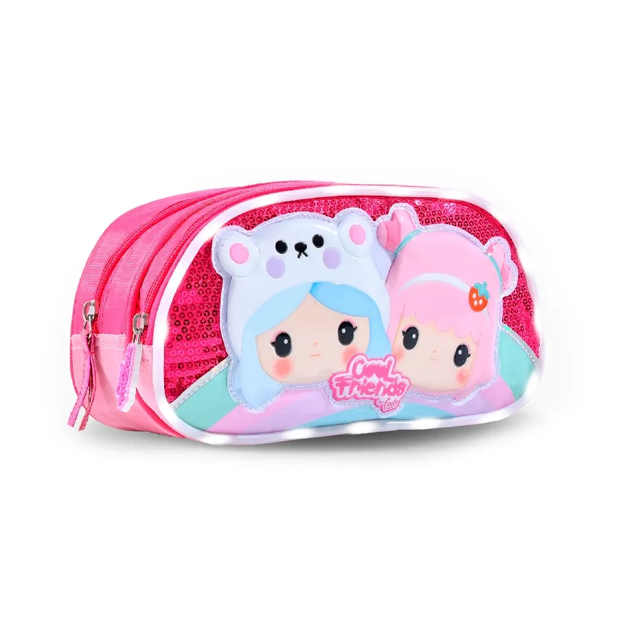 Imagen 1 de 2 de Cartuchera C/Led Friends Footy-FUCSIA/ROSA