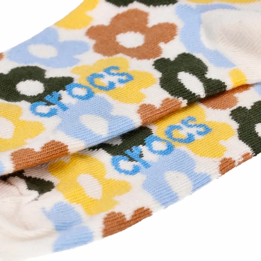 Imagen 1 de 2 de Medias Crocs Flowers 3/4-BEIGE/COLORES VARIOS