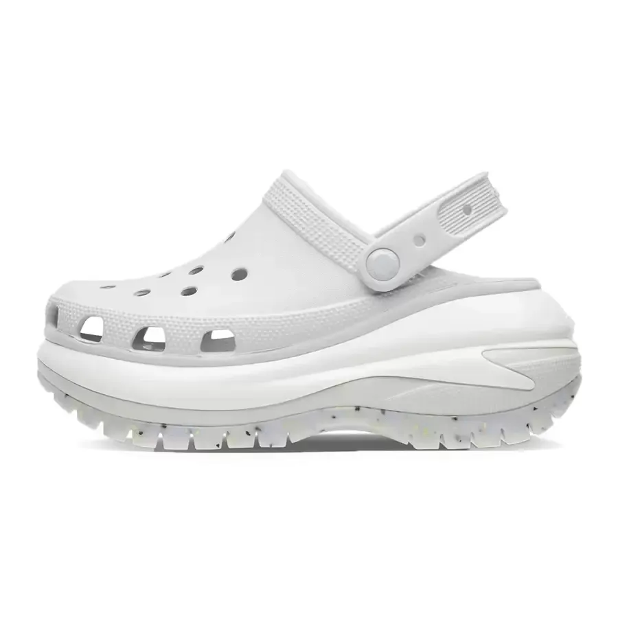 Imagen 2 de 4 de Ojotas Crocs Mega Crush Clog-GRIS/BLANCO