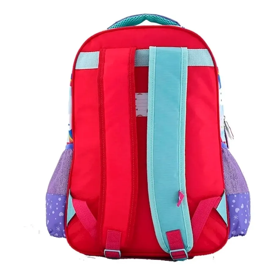 Imagen 2 de 3 de Mochila Footy Espalda 18 Cool Frie-TURQUESA/FUCSIA