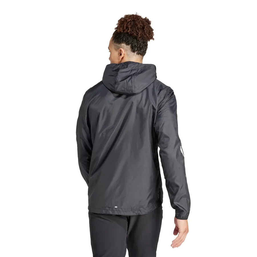 Imagen 2 de 6 de Campera adidas Own The Run 3 Tiras-NEGRO/BLANCO