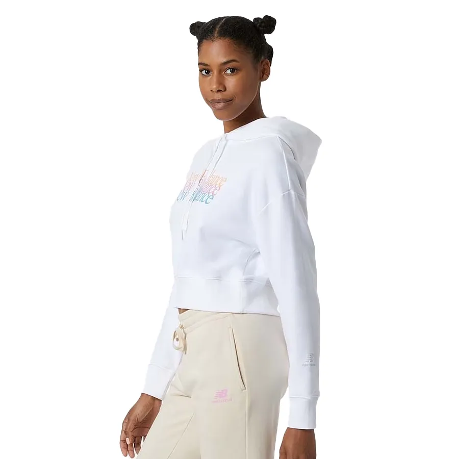 Imagen 3 de 5 de Buzo New Balance Essentials Celebrate Fleece-BLANCO