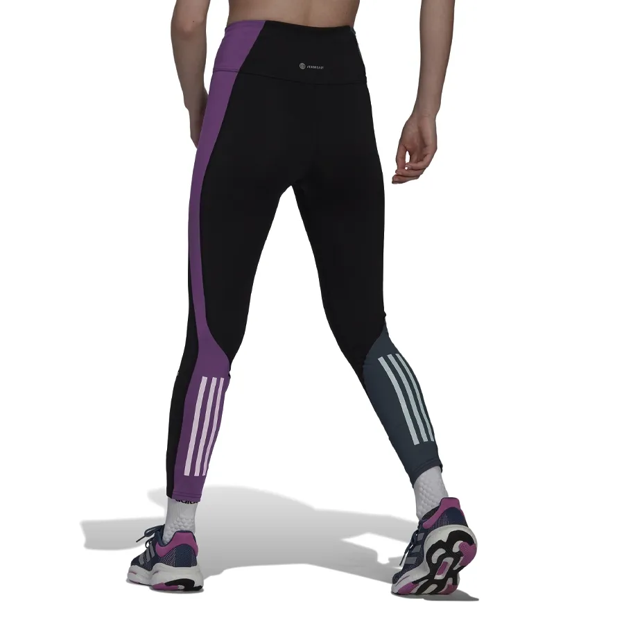 Imagen 2 de 7 de Calza adidas Own The Run Colorblock 7/8-NEGRO/LILA