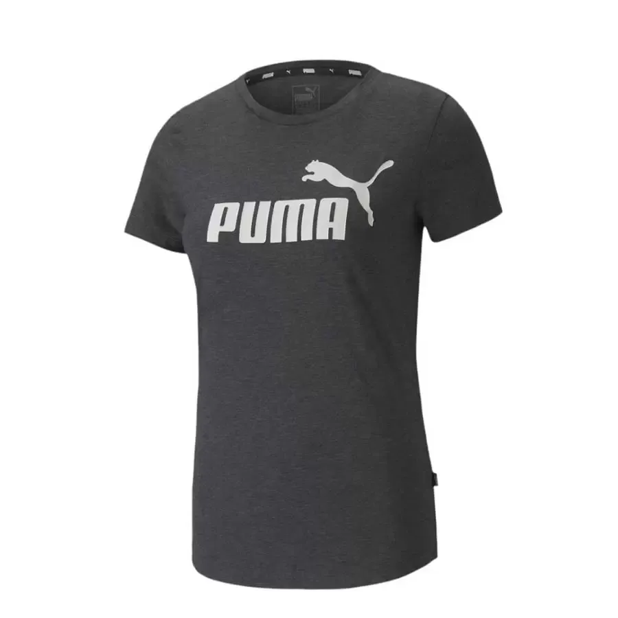 Imagen 0 de 2 de Remera Puma Ess+ Logo Heather-NEGRO