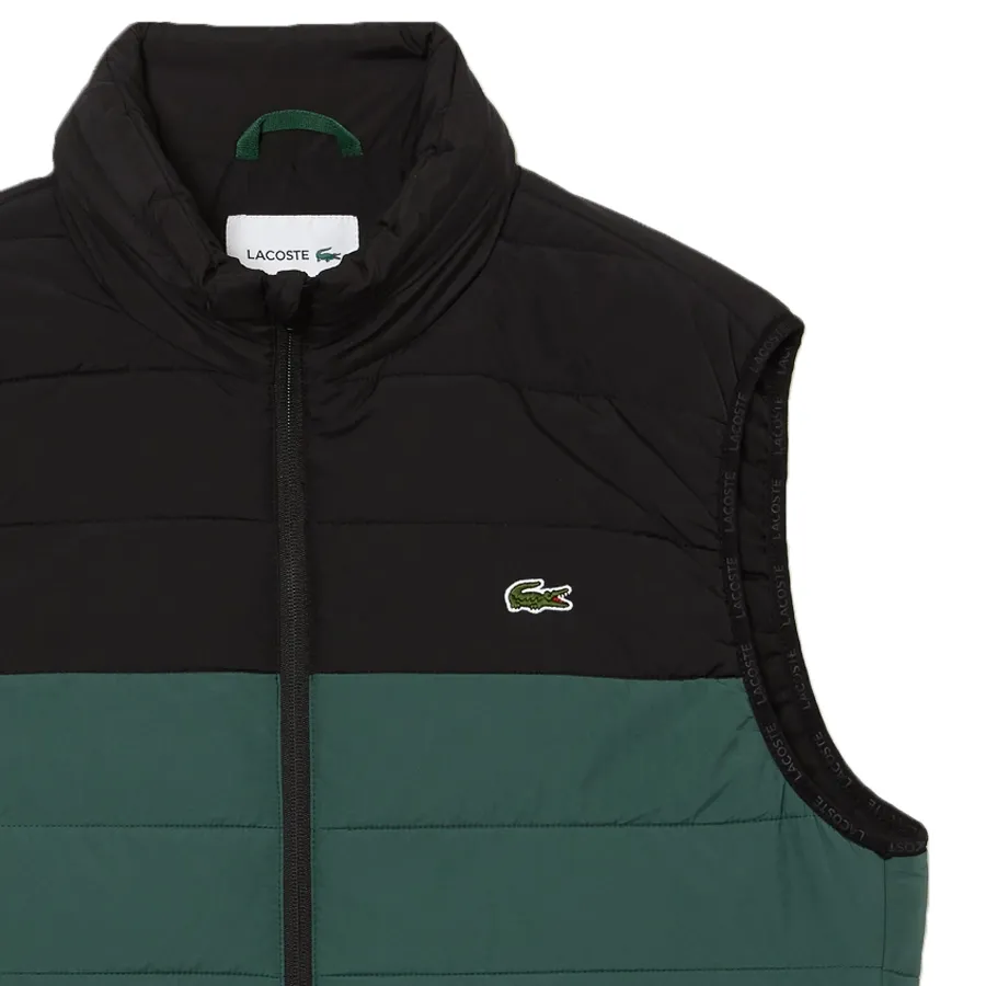 Imagen 1 de 2 de Chaleco Lacoste -VERDE MILITAR/NEGRO
