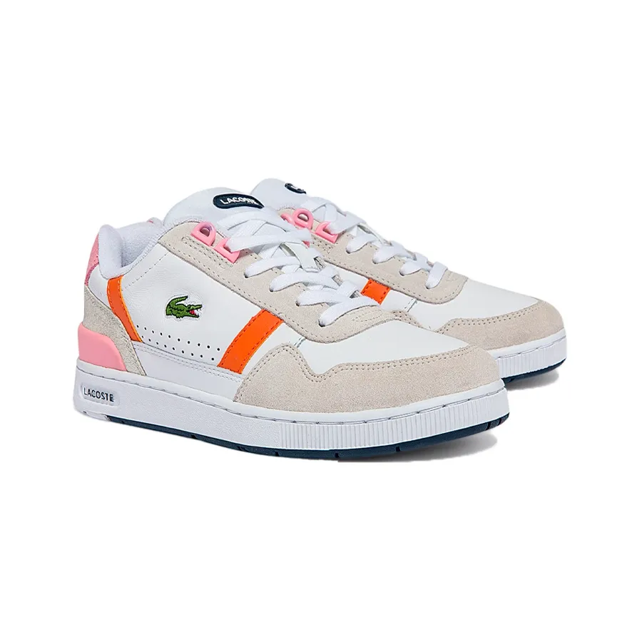 Imagen 1 de 4 de Zapatillas Lacoste T-Clip 0922 Sfa-BLANCO/NARANJA/ROSA